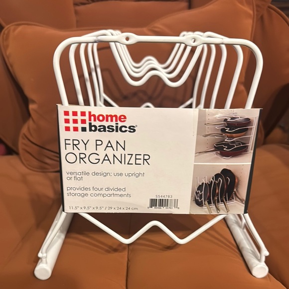 Home Basics White Fry Pan Organizer - Picture 5 of 8
